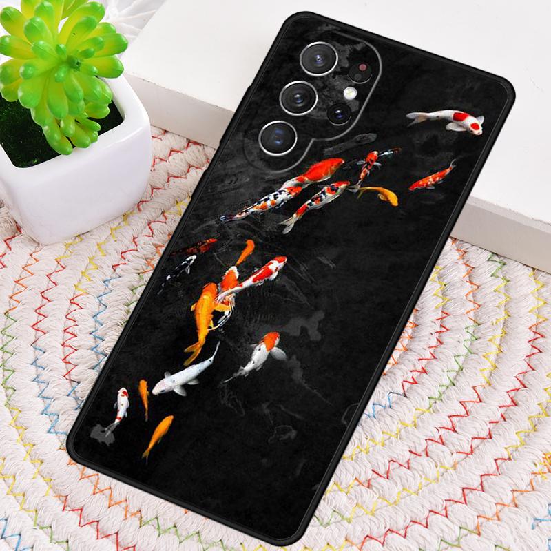 Японская рыба Кои Арт Силиконовый Чехол для Телефона Для Samsung Galaxy note 10 pro S26 S25 S24 S23 S22 S21 Plus S25Ultra Capa Чехол