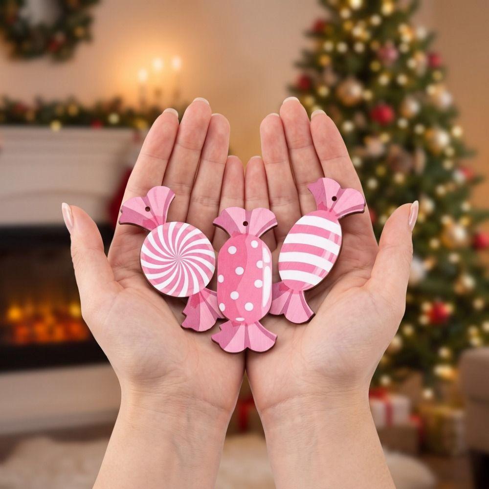 2D Flat Christmas Tree Decor Wooden Home Decor Cute Style Christmas Hanging Christmas Gift Giving