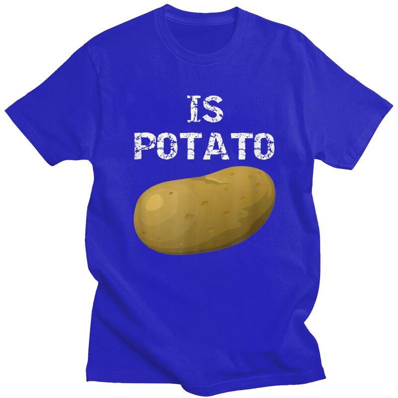 Male Is Potato As Seen On Late Night Television T Shirts Short Sleeve Cotton TShirt Casual Loose Oversized Streetwear Clothes
