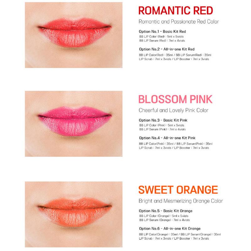 5 шт., BB Lips Glow, сыворотка, ампула, стартовый набор, корейский полуперманентный блеск для губ, пигмент для помады, увлажняющий уход с микроиглами
