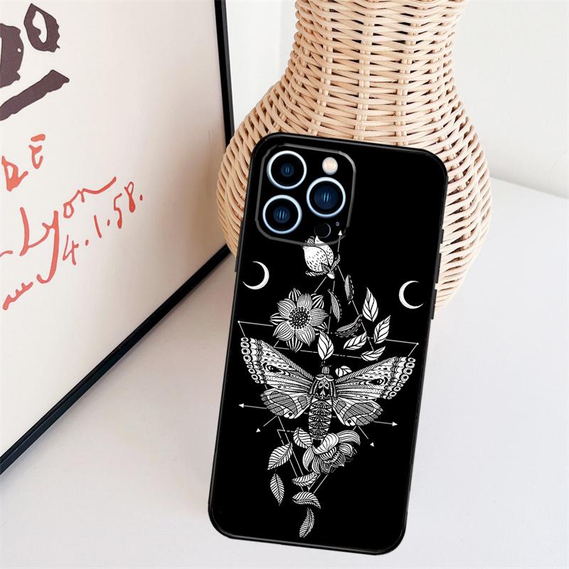 Оккультная Колдовство Луна Готическая Колдунья Чехол Для iPhone 16 15 Pro 14 Pro Max Plus 11 13 12 Mini X XS XR Чехол для Телефона