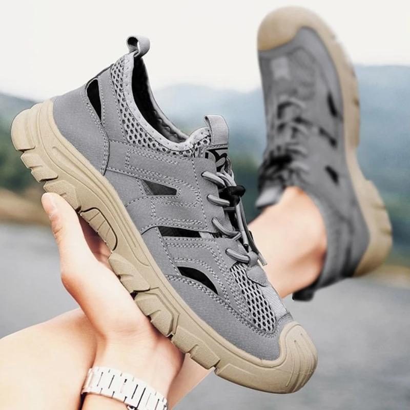 Fashion Hole Shoes Men Closed Toe Expensives Comfortable Summer 2025 Wholesale Non-slip Luxury New Arrival Trend Stylish 39 Man Sandals