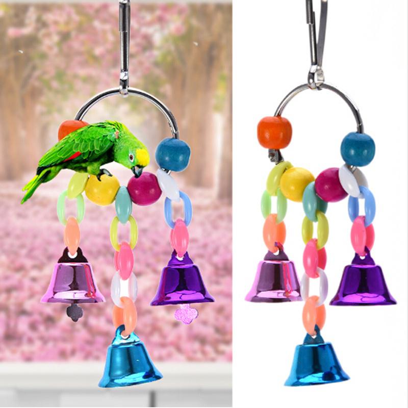 Pet Bird Bell String подвесной мост цепи игрушки для попугаев висит белка попугай клетка игрушки