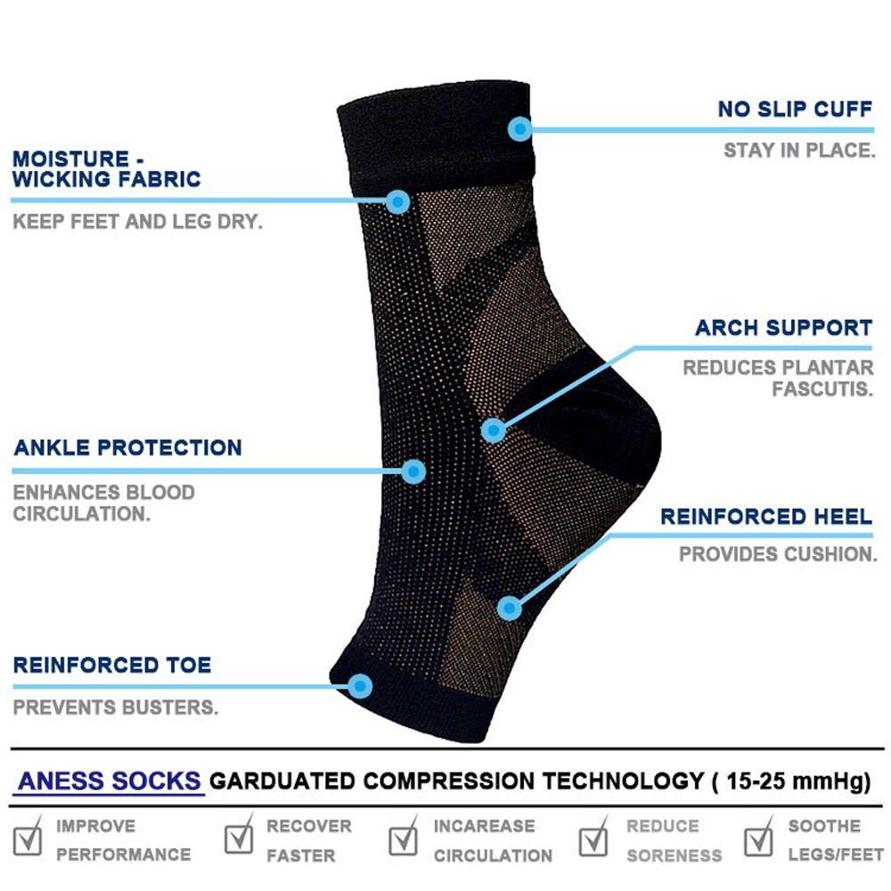 Socks Compression Sock Elastic Bandage Sleeve Tight Casual Socks Protective Socks Foot Sleeves