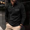 Spring and Autumn Plus Size POLO Shirt Button Pocket Men's Sports Polo Shirt Large Size Polo Shirt