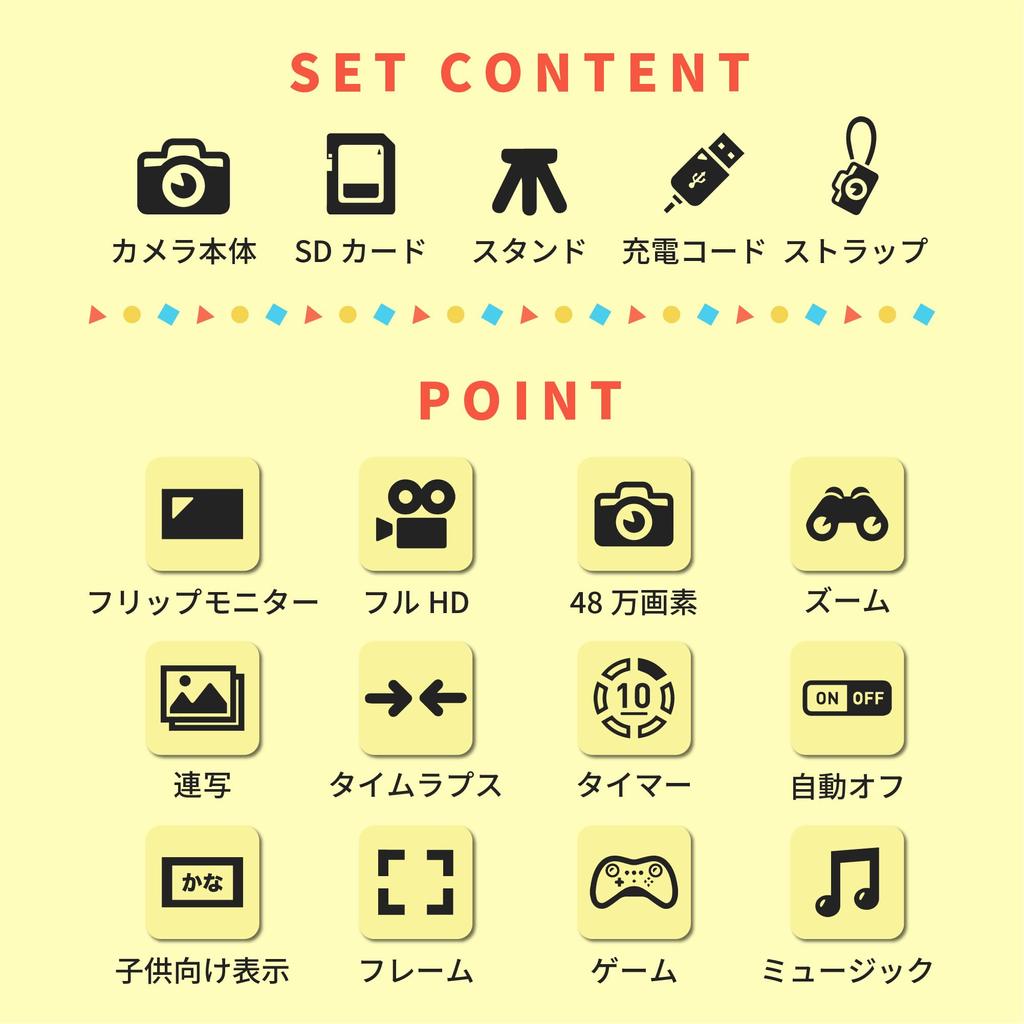 Kids Toy Video Recording Detachable 32GB microSD Card Birthday Gift Camera, Children's Toy, Camera, Camera, Baby, Handheld, Tripod, HD, Included,