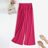 ZANZEA Spring Women Wide Leg Pants Elastic High Waist Long Trousers