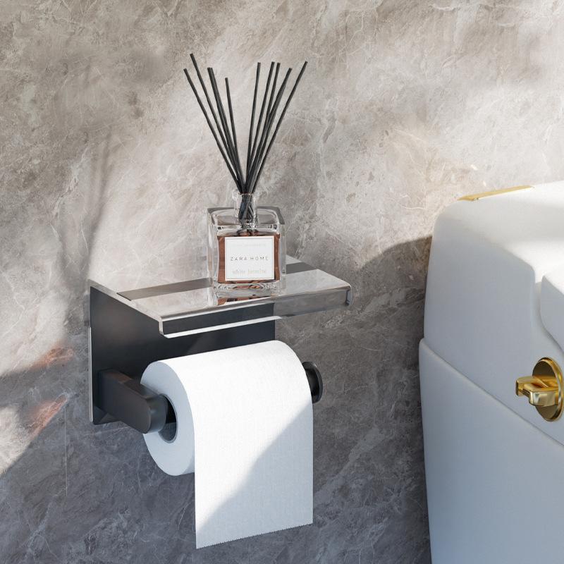 Золотой держатель для бумажных полотенец в ванную комнату Алюминиевый настенный держатель для рулона туалетной бумаги Черный/Хромированный держатель для туалетной бумаги Держатель для мобильного телефона
