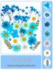 Creative DIY Bookmark Kit: Blank Cards with Embossed Dried Flowers and Leaves