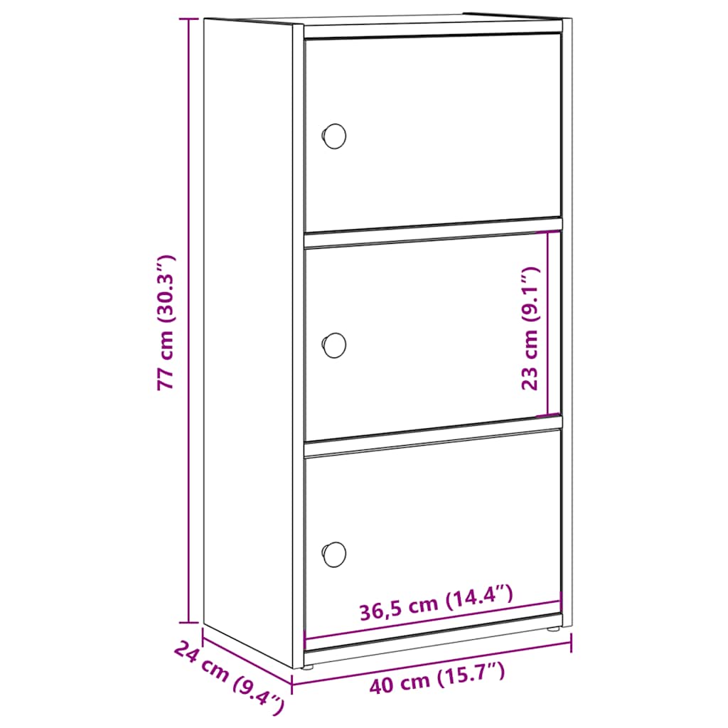Bookshelf Artisan Oak 40 x 24 x 77 cm Particleboard