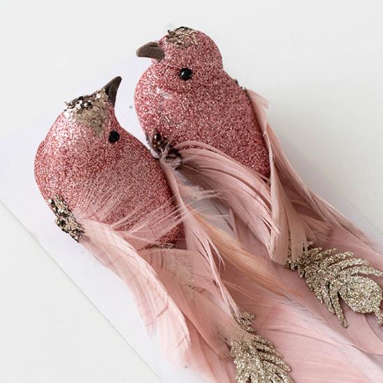 1 пара рождественских украшений, имитация пены, перья, дизайн с бусинами, украшение для рождественской елки, праздничная атмосфера, подарок своими руками