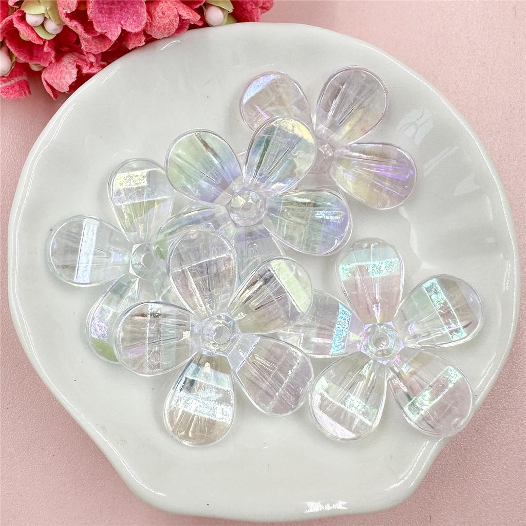 5Pcs for Jewelry Making Handcrafted Acrylic Beading Neclace Bracelet Loose Beads Dazzling Flowers DIY Findings