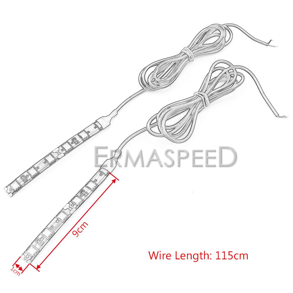 Пара гибких передних вилок мотоцикла, светодиодные полосы указателей поворота, индикаторы фар, янтарный универсальный для мотоцикла