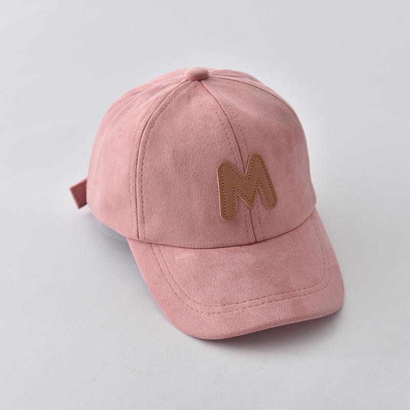 Весна Осень Детская бейсболка Замшевая кепка с буквами Детская шапка для отдыха на природе Повседневная для мальчиков и девочек Дети Регулируемые козырьки от солнца