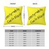 Lenny White Carl Black Square Pillowcase Polyester Linen Velvet Printed Zip Decor Throw Pillow Case Home Cushion Case 18"
