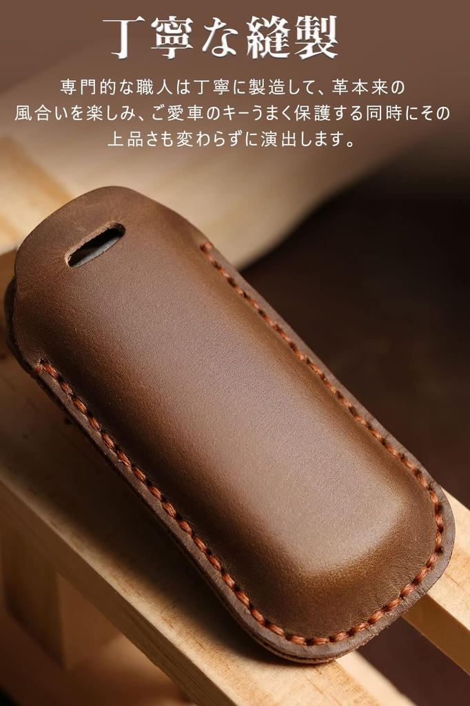 [LETINGFAR] Совместимый/сменный чехол для ключа, чехол для смарт-ключа, чехол для ключа, 3 кнопки, брелок из натуральной кожи для Mazda (коричневый)