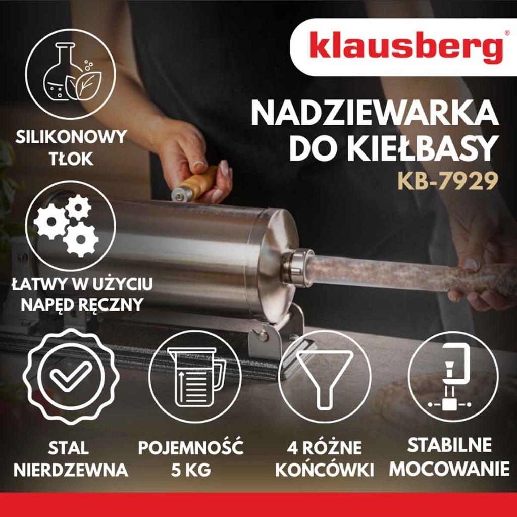 РУЧНАЯ НАЧИНКА ДЛЯ КОЛБАС 5кг KLAUSBERG KB-7929