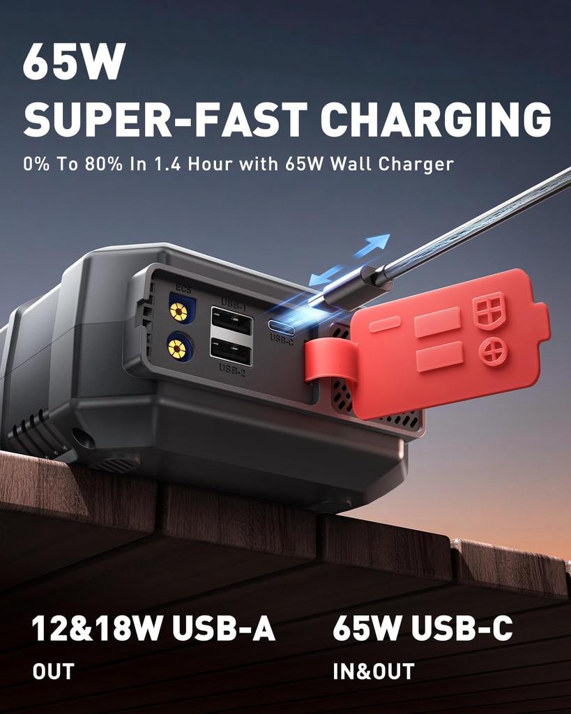 Автомобильный пуско-зарядное устройство 10-в-1 с компрессором, 8000А, 160PSI, PD65W, Портативный пусковой бокс для бензиновых/14л дизельных двигателей