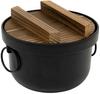 Ikenaga Tekko Delicious Rice Iron 2 Servings Pot, Black,