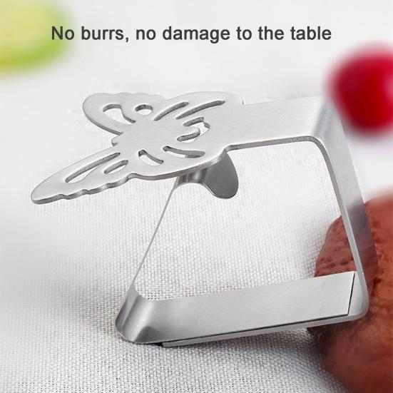 Зажим для скатерти, полый цветок, лист, бабочка, форма луны, сверхмощный ветрозащитный держатель из нержавеющей стали для обеденного стола, зажим, кухонные гаджеты