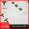Автомобильная наклейка 3D ABS Буквы Логотип Tesla Углеродный Хром Черный Красный Значок Наклейки На Задний Багажник Автомобиля Для Tesla Model 3 Y X S Задний D