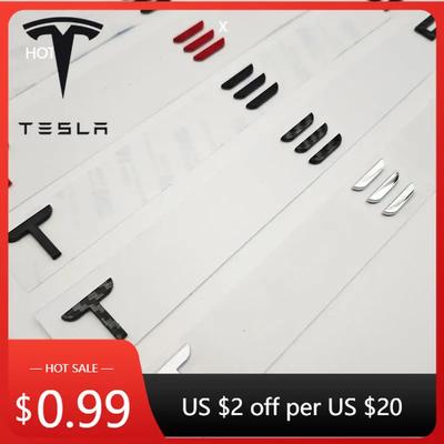 Автомобильная наклейка Tesla 3D ABS Буквы Логотип Tesla Углеродный Хром Черный Красный Значок Наклейки На Задний Багажник Автомобиля Для Tesla Model 3 Y X S Задний D