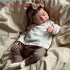 BZDOLL 48CM 19inch Reborn Baby Sleeping Doll Toy with Soft Cloth Body Lifelike Vinyl Limbs Doll 3D-Paint With Visible Veins Doll Child Birthday Gift