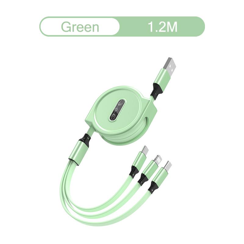 3 в 1 USB-кабель для быстрой зарядки Кабель USB Type C для iPhone Samsung Huawei Xiaomi Micro USB Lightning Cable Зарядное устройство