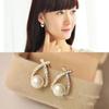 Pure Silver Pearl Earrings Jewelry Women's Wedding Gift 2024 New Fashion Minimalist