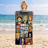 Индивидуальное пляжное полотенце с принтом в стиле One Piece, быстросохнущий, впитывающий коврик, подходящий для пляжа, бассейна, спортзала и в качестве подарка для фанатов путешествий