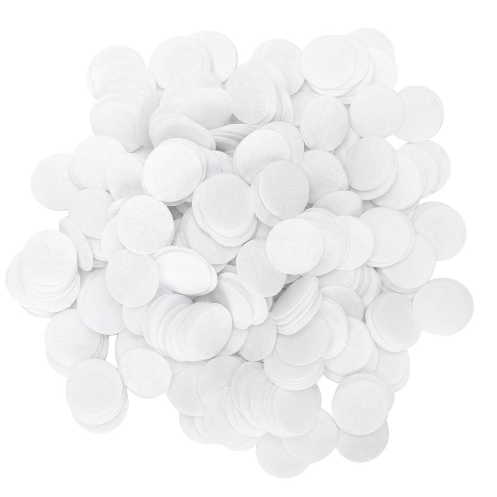 500Pcs Nonwoven Round Piece DIY Felt Crafts Cloth Flake Accessories Chip Hair Decoration 25mmWhite