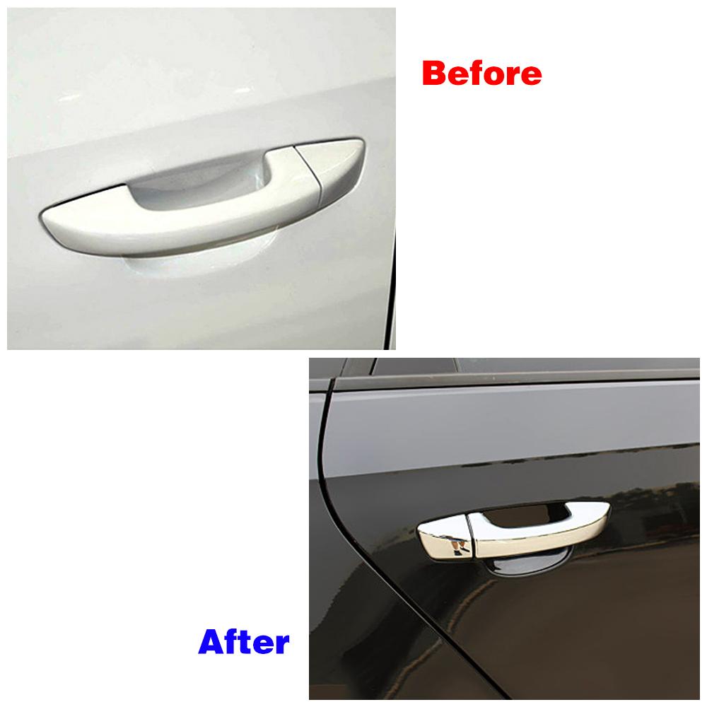 Для Volkswagen VW Passat B6 B7 2005-2015 углеродное волокно ремонт хромированная крышка дверной ручки накладка защитная наклейка автомобиля