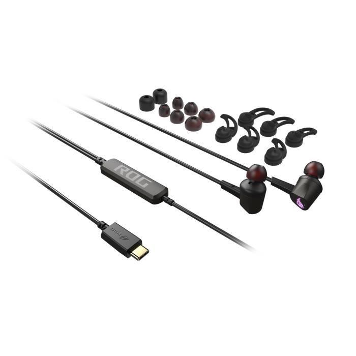 Ecouteurs Intra-auriculaires - ASUS - ROG Cetra II - ANC - Aura Sync RGB - USB-C