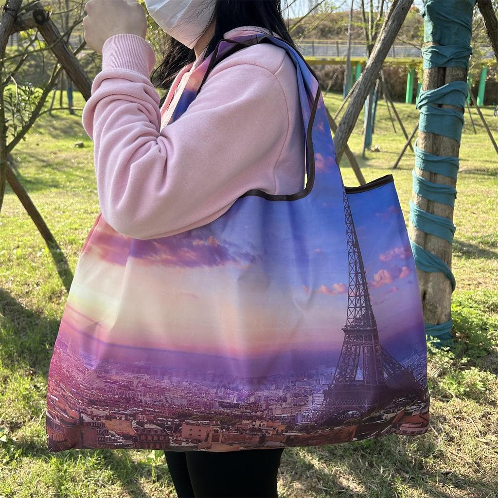 Eco-Friendly Foldable Large Capacity Shoulder Shopping Bag for Women