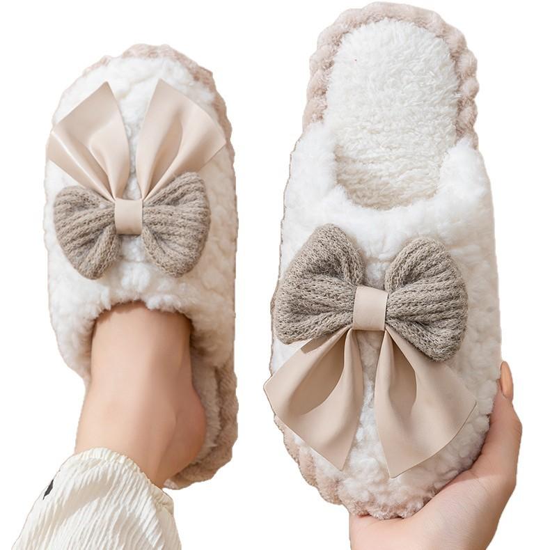 Cixi Cotton Slippers Women Winter Spring and Autumn Home Use Indoor Warm Non-slip Home Cixi Winter Plush Men
