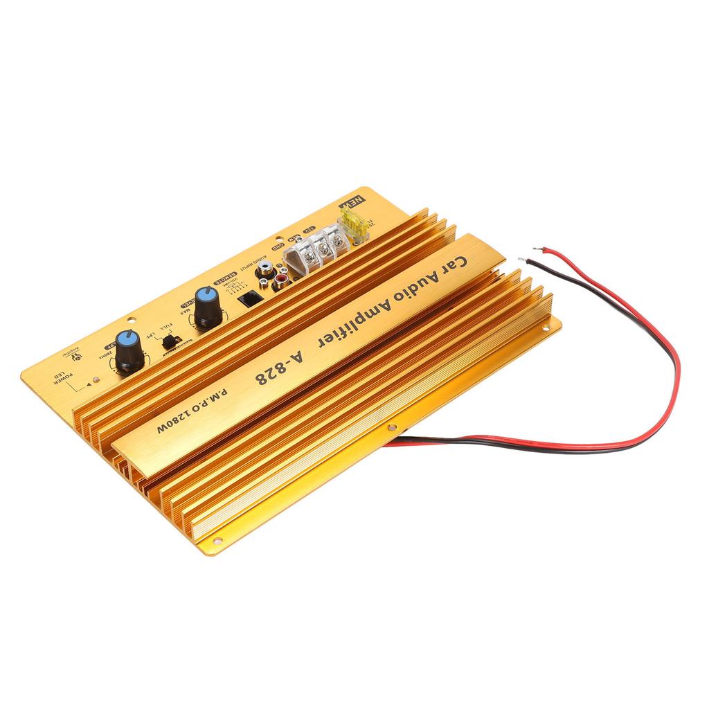 Автомобильный усилитель высокой мощности, плата усилителя 12 В 1280 Вт, активная плата усилителя автомобильного басового сабвуфера для 8-12-дюймового динамика-вуфера
