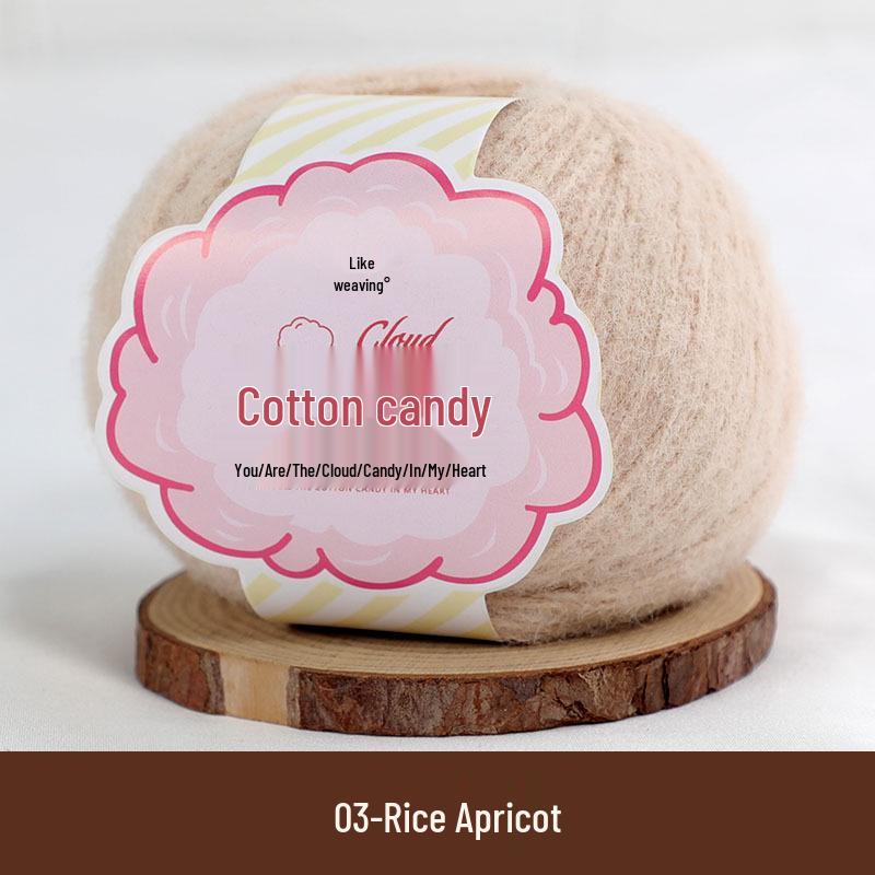 Пряжа для вязания крючком Cloud Candy Dopamine Camel Wool для DIY-вязания и изготовления милых кукол