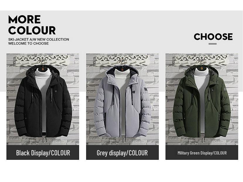 Унисекс USB худи с подогревом - Однотонное, Интеллектуальный контроль температуры для осени/зимы