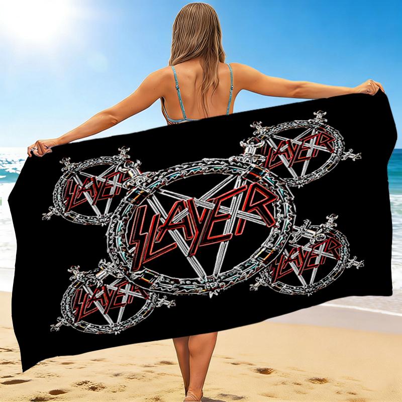 1Pc Abstract Geometric Beach Towel, Quick Dry, Multi-Use for Beach Pool Gym Yoga Home Travel, Christmas, Halloween, Xmas Gift M928332