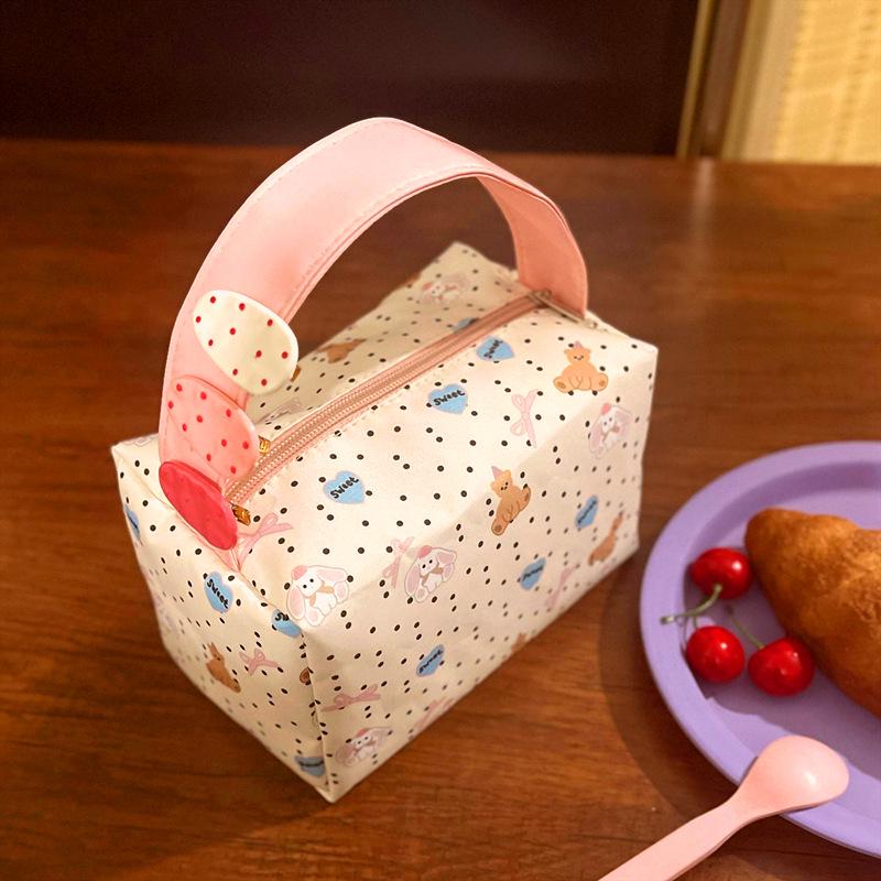 Милая мультяшная сумка-косметичка с мишкой - Вместительная 3D сумка для туалетных принадлежностей и клатч для женщин