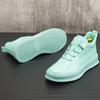 Men Casual Leather Boots Trend Green White Men's Inner Height Increase Shoes Youth Street Style Platform Boot Short Ankle Shoes