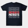 Мужская черная футболка с принтом Patriots, печать на трансферной бумаге без резки, хлопковая футболка