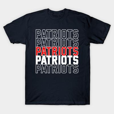 Мужская черная футболка с принтом Patriots, печать на трансферной бумаге без резки, хлопковая футболка