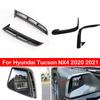 Для Hyundai Tucson NX4 передняя противотуманная фара, крышка лампы, накладка на бампер, молдинг для бровей, век, углеродное волокно, хромированное украшение