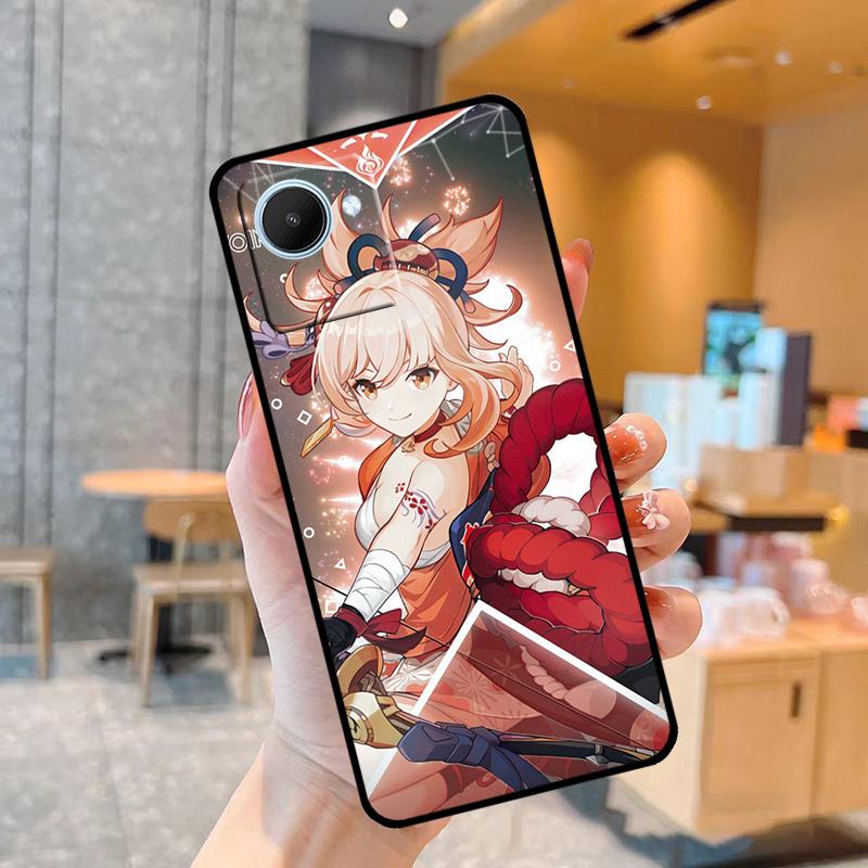 Чехол аниме Genshin Impact Yoimiya для Realme C55 C33 C31 C35 C30 C11 C15 C25s C21Y GT Neo 5 3T 2T 8 9 10 11 Pro Plus