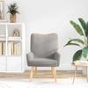 Armchair Light Grey 63 x 67 x 94 cm Sheepskin Fabric and Plywood