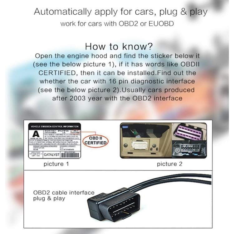 T100 OBD2 4-дюймовый проекционный дисплей для автомобиля