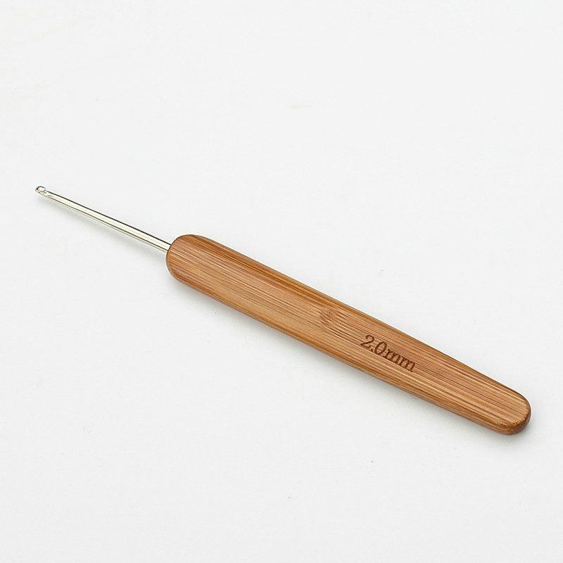 Карбонизированная игла с головкой, круглая игла, ручное вязание, бамбуковая ручка, бамбуковая игла для вязания крючком, шерстяной инструмент, свитер, крючок, сделай сам