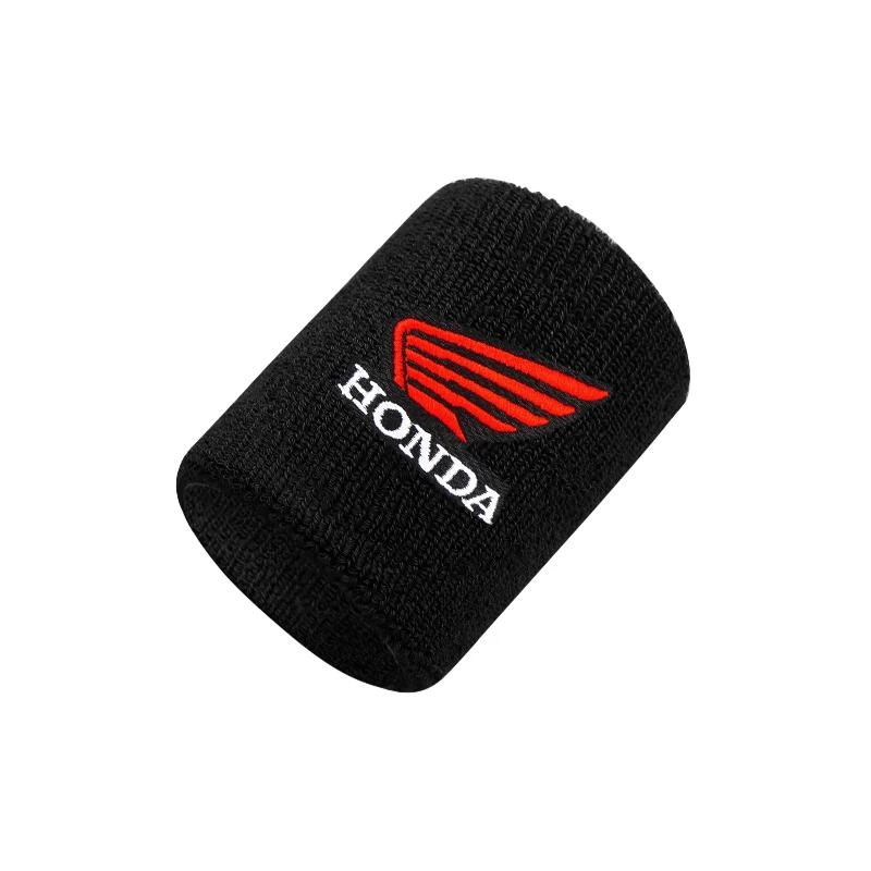 SLZPW1 3D Logo Motorcycle Front Fluid Brake Reservoir Sock With Keychain Key ring For Honda CRF CB CR XR CRM CBR 125 250 300 350