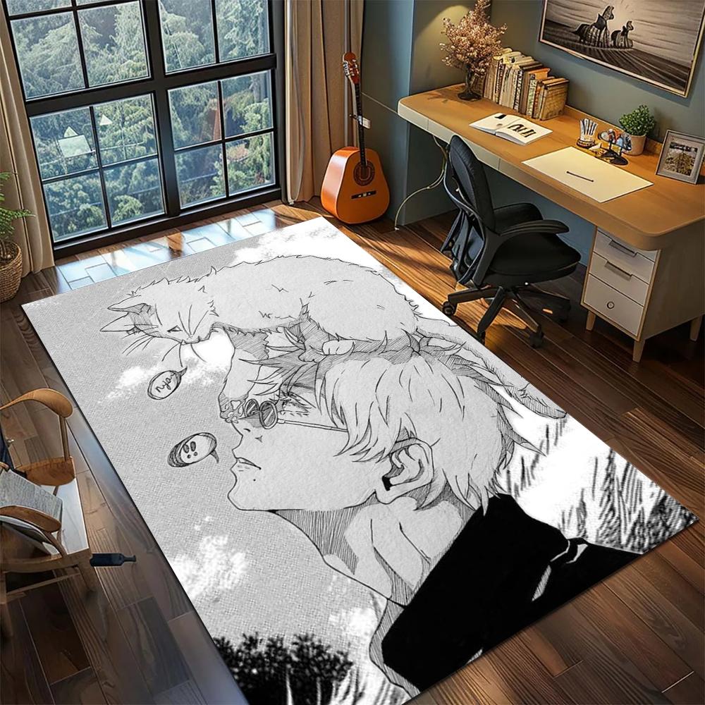 Коврик для пола Jujutsu Kaisen, моющийся, нескользящий, для спальни, игровой комнаты, ковер с принтом -xia81